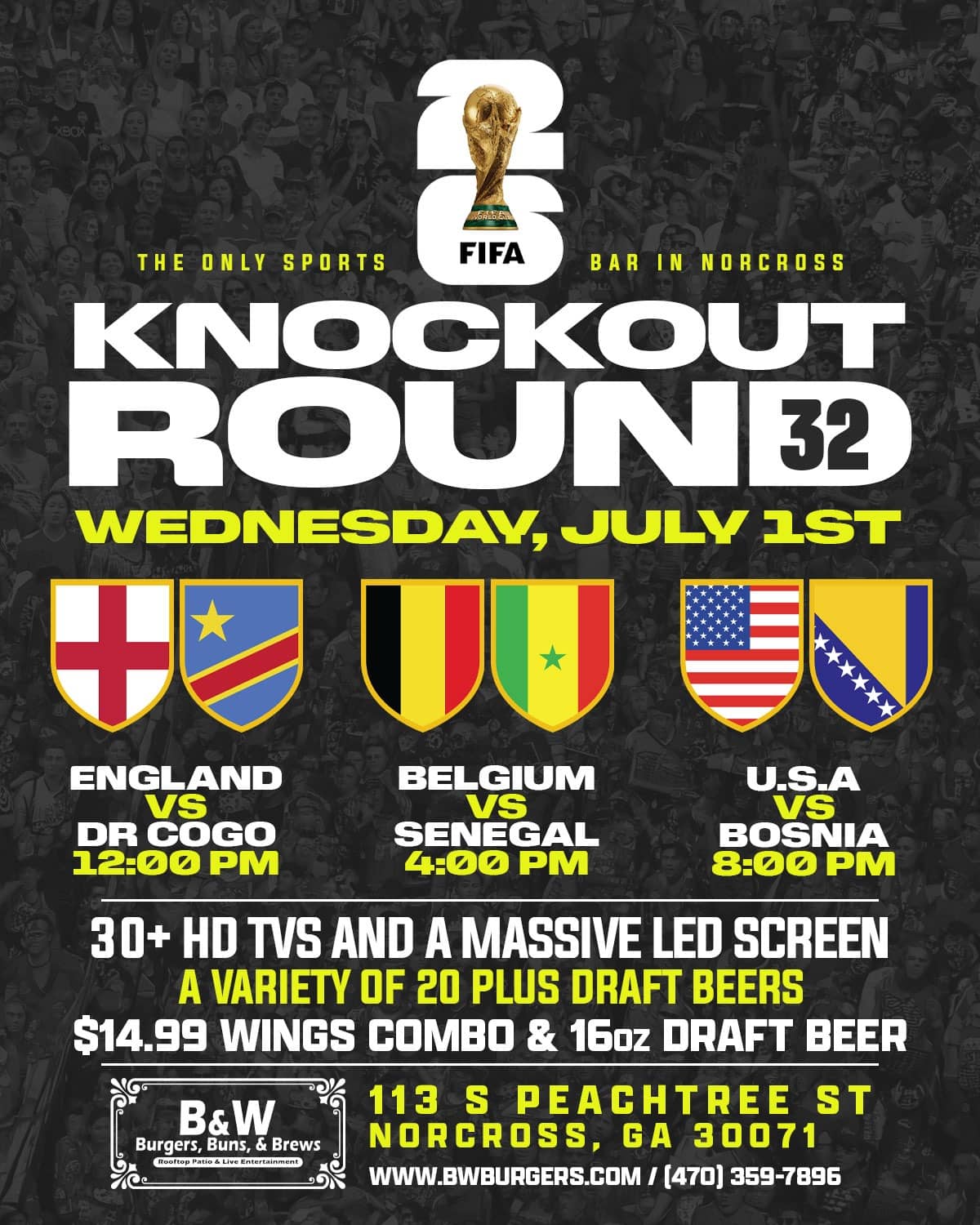 Knockout Round 32 - Wednesday Night