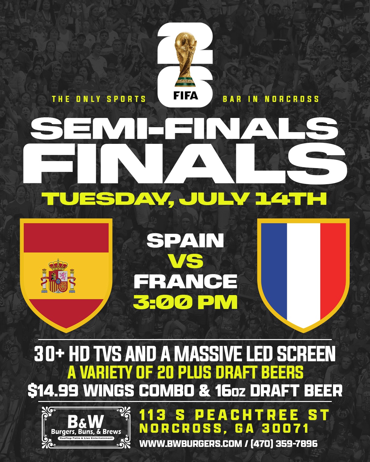 Spain vs France Watch Party
