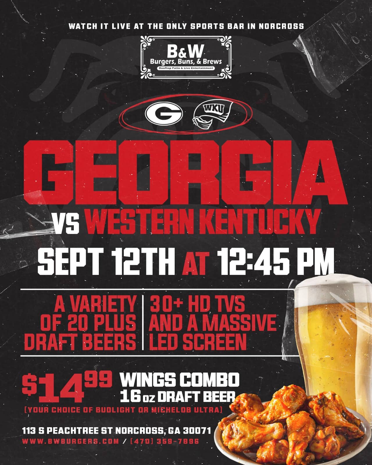 Georgia Bulldogs vs Western Kentucky