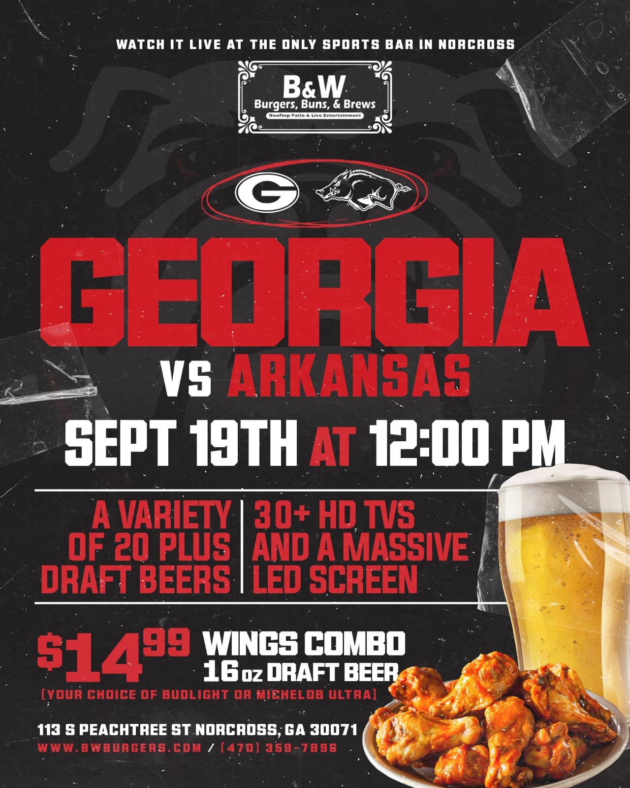 Georgia Bulldogs vs Arkansas