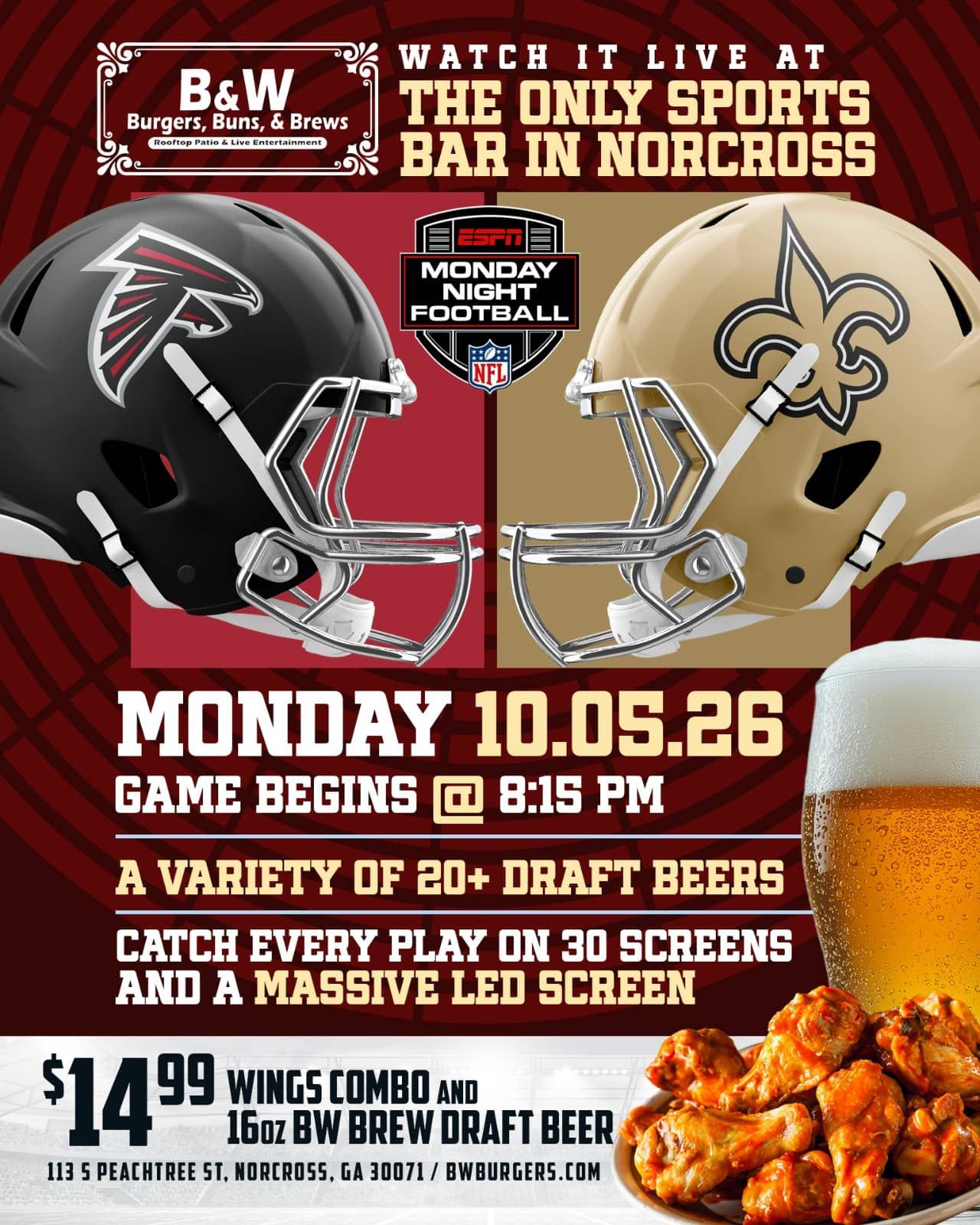 Falcons vs Saints — Monday Night Football