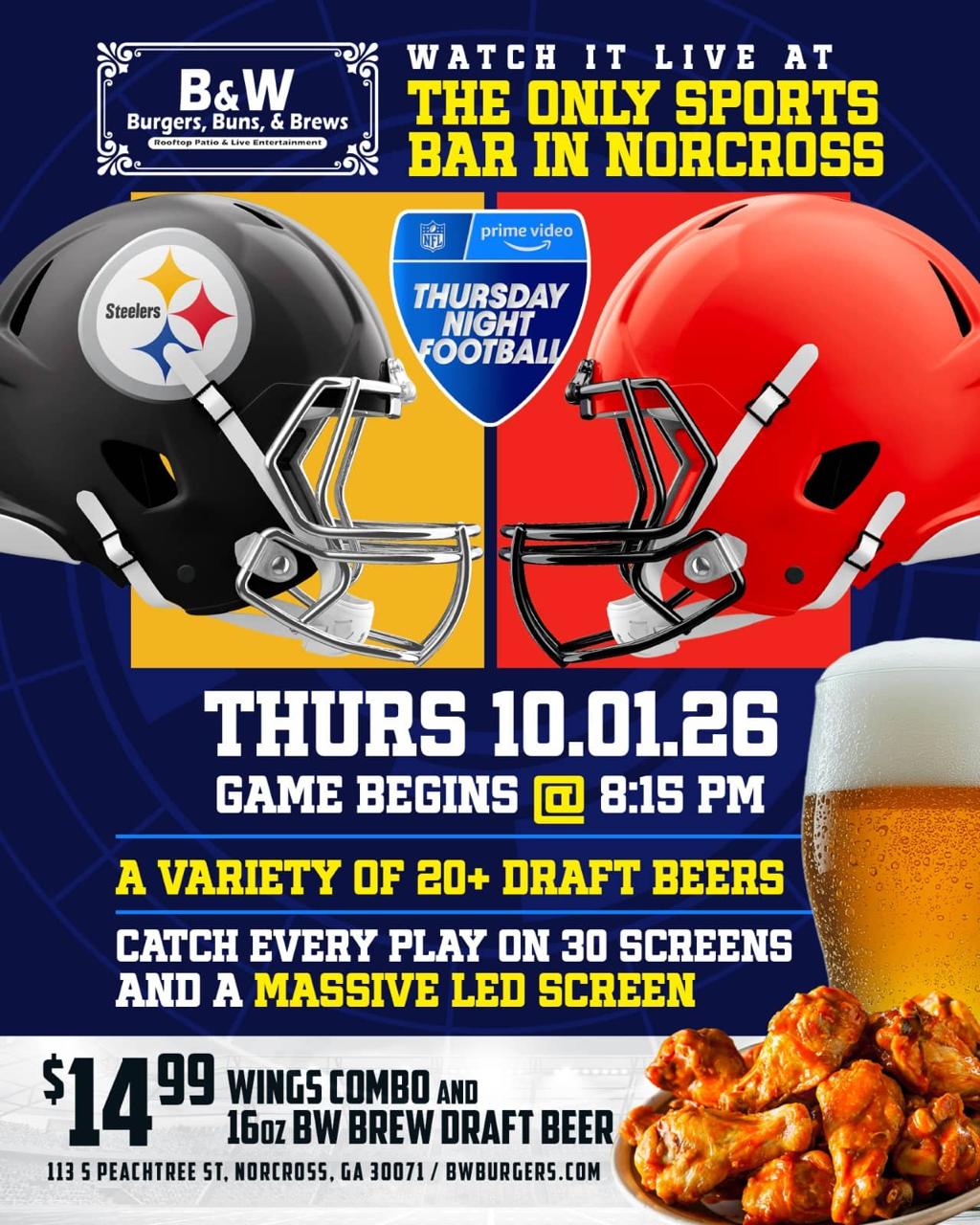 Steelers vs Browns — Thursday Night Football