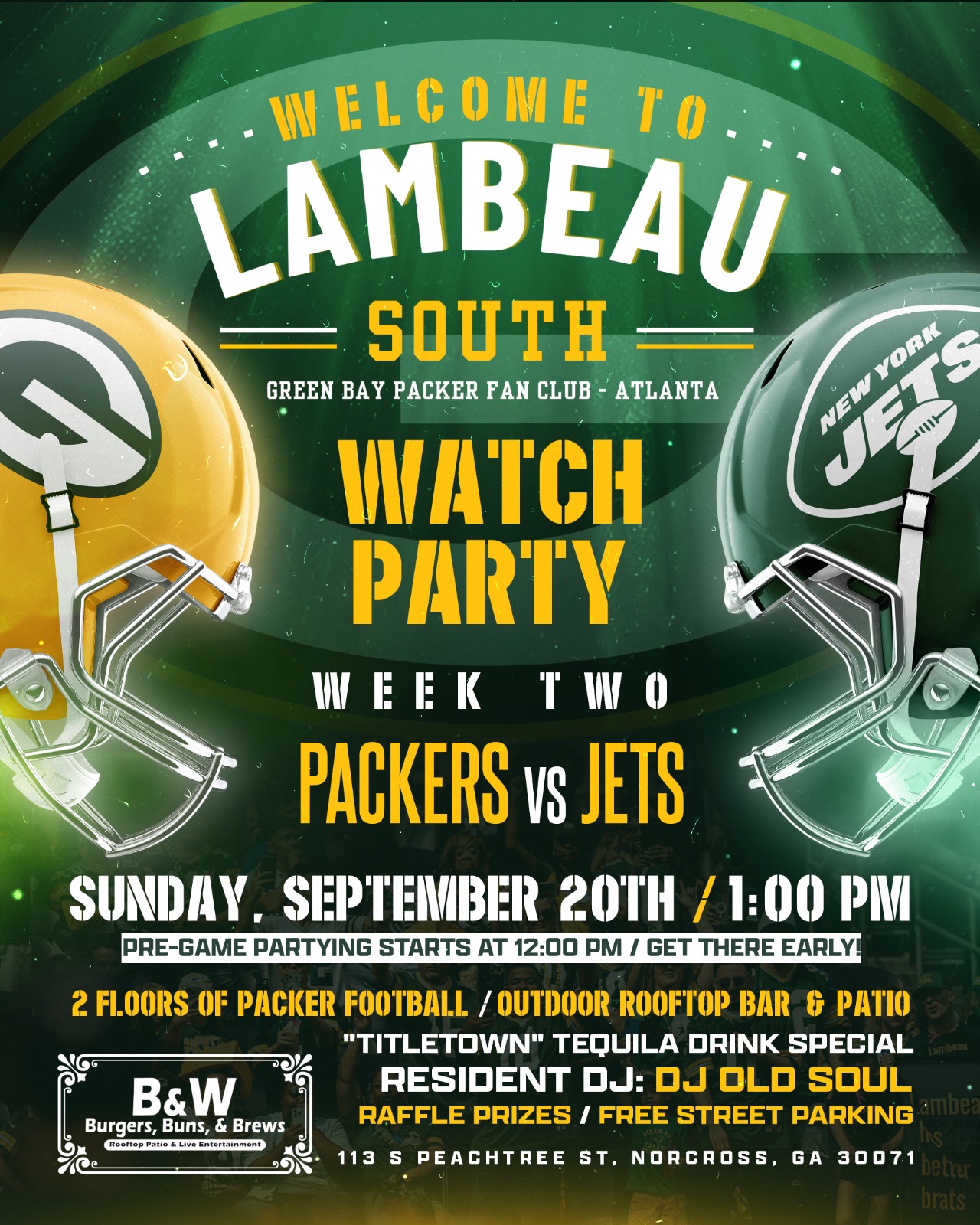 Packers vs Jets Watch Party