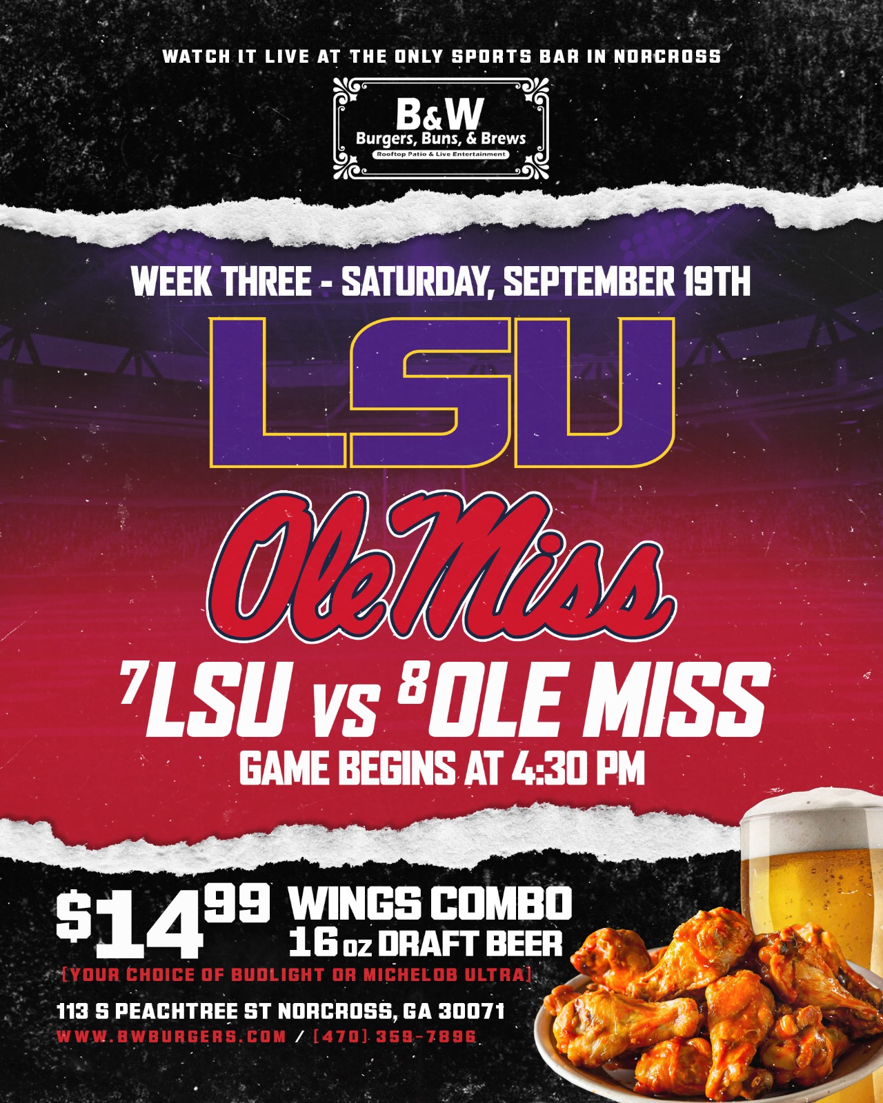 LSU vs Ole Miss — Week Three Watch Party