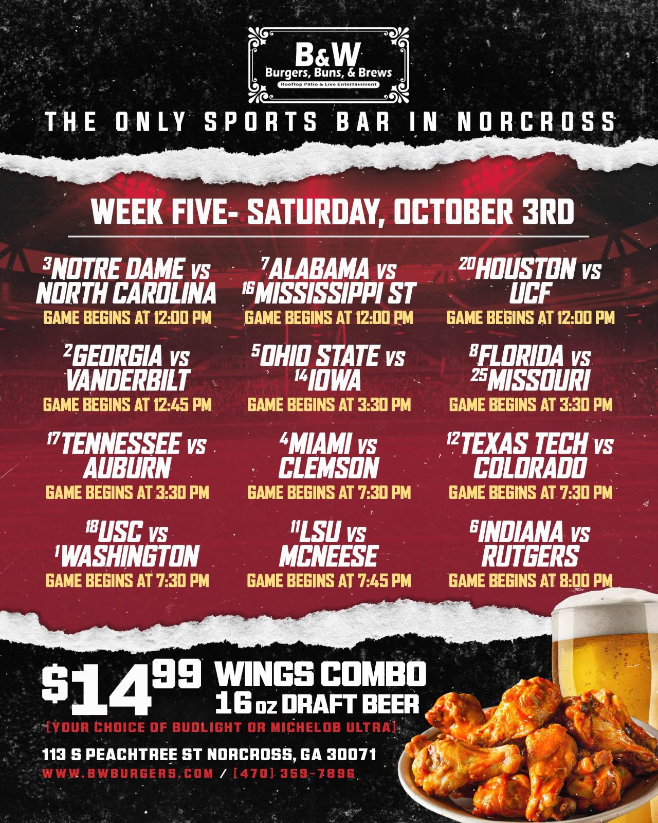 College Football Week 5 Watch Party