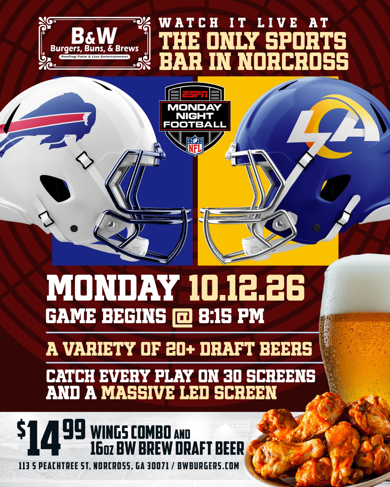 Bills vs Rams Watch Party